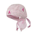 OEM Produce logotipo personalizado impresso algodão rosa Pink Promotional Girl&#39;s Bandana cabeça Wrap Caps